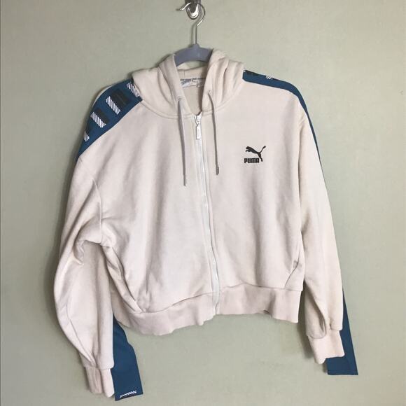 Puma Women Cropped Revolt Zipup Track Jacket Sz. Med. EUC - Picture 4 of 11